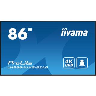 iiyama LH8664UHS-B2AG skilte display Digital fladpaneldisplay 2,18 m (86') Wi-Fi 500 cd/m² 4K Ultra HD Sort Indbygget processer Android 24/7