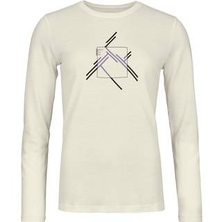 Ortovox Women's 185 Merino Mountain Cutout L/S Merino-shirt Damer størrelse L farve beige