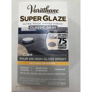 Varathane 363903 Super Glaze Pour-On High Gloss Epoxy Quart Classic Grey