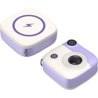 Cute Mini PD 10000mAh trådløs powerbank E49 - 20W - Lilla