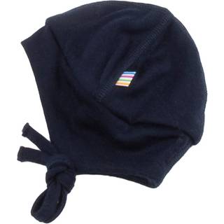 Hjelm i navy dobbeltlag 100% merino uld