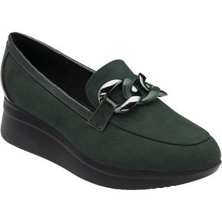Lotus Lotus Green Wedge Loafers