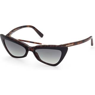 Dsquared2 Kvinde DQ0370 DELIA 56P Outlet solbriller Acetat Havana Grøn Cat Eye Normal Skygge