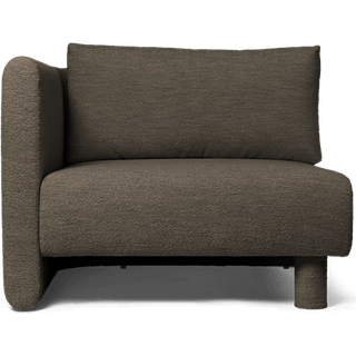 Dase Sofa Armrest Left - Soft Bouclé - Dark Brown