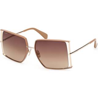 Max Mara Kvinde MM0120 47F Solbriller Metal Brun Brun Firkantet Normal