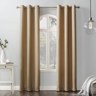 Nr. 918 Montego 2-pakker afslappet tekstureret semi-sheer Grommet gardinpanel par 48 """" x 63 taupe beige