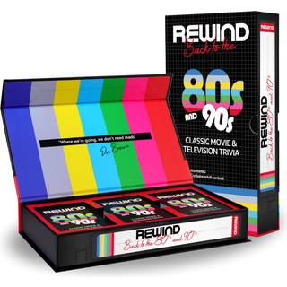 Mojo Games Rewind - Tilbage til 80'erne og 90'erne film og tv trivia - Nostalgisk popkulturkortspil til familie- og venner Game Night (Movie & TV
