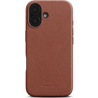 iPhone 16 WOOLNUT Ægte Læder Bagside Cover - MagSafe Kompatibel - Brun