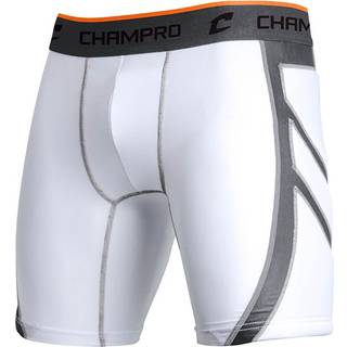 Champro Mens Wind Up Compression Polyester Spandex, der glider kort hvidt medium os