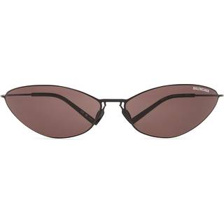 Balenciaga Unisex BB0350S 001 Solbriller Titanium Sort Grå Cat Eye