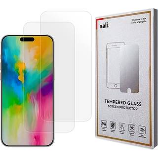 iPhone 16 Pro Saii 3D Premium Skærmbeskyttelse Hærdet Glas - 9H - 2 Stk.
