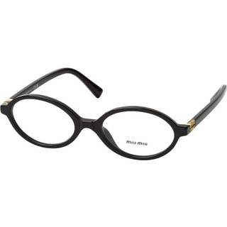 Miu Miu Kvinde MU 01XV 1AB1O1 Optiske stel Acetat Sort Transparent Rund Normal
