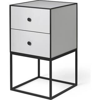 Audo Copenhagen Frame 35 Sidebord Med 2 Skuffer t - Sidebord & Aflastningsbord Melamin Lysegrå - 71074-001573