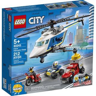 LEGO CITY Police helikopter Chase 60243 Politiets PlaySet Building s?t til b?rn (212 stykker)