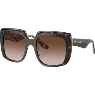 Dolce & Gabbana DG4414 321713 54 Solbriller Kvinder Tortoiseshell - Dark Tortoise On Caretta Print - 54mm