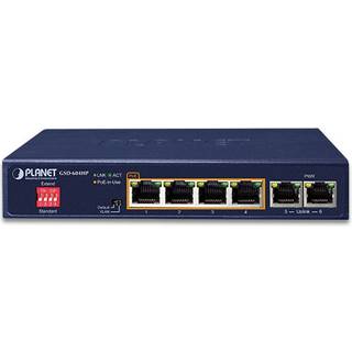 PLANET 4-Port 10/100/1000T 802.3at PoE + 2-Port