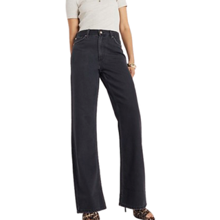 River Island River Island Black High Waisted Relaxed Straight 100% Cotton Jeans