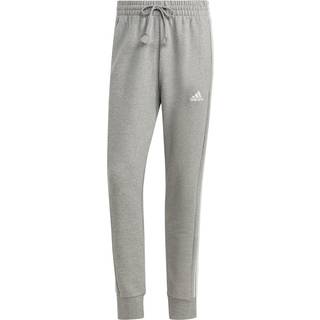 Essentials French Terry Tapered Cuff 3-Stripes bukser - Medium Grey Heather / White