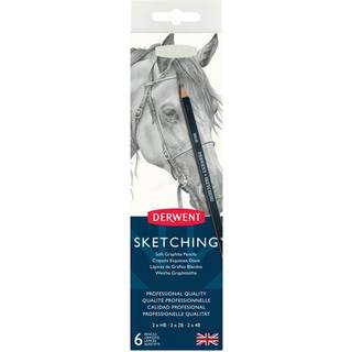 Derwent Sketching - 6 stk. - Fast Lavpri...