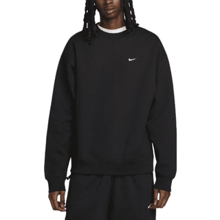 Sweatshirt Nike Solo Swoosh Men&#39;s Fleece Crew Black/ White L - White - L