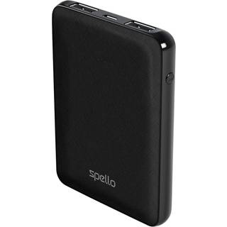 Spello Pocket Powerbank 10W m. 2 x USB-A - 5.000 mAh - Sort
