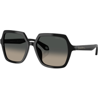 Giorgio Armani Kvinde AR8193U 500119 Solbriller Acetat Sort Grå Firkantet Normal Skygge