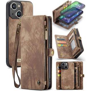 iPhone 16 Caseme 008 2-i-1 Multifunktionel Pung - Brun