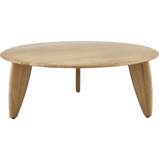1898 Lyckeby sofabord Ø80x29 cm Natur-lakeret eg