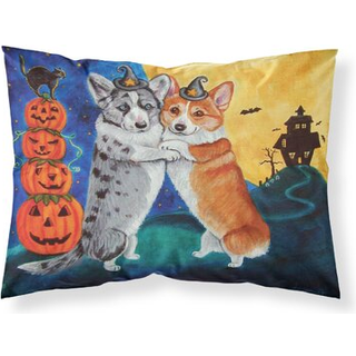 """" Caroline's Treasures Corgi Halloween Scare Fabric Standard Pillowcase 7413Pillowcase Multicolor """"