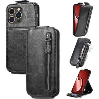 iPhone 16 Pro Lynlåslomme Vertikal Flip Cover - Sort