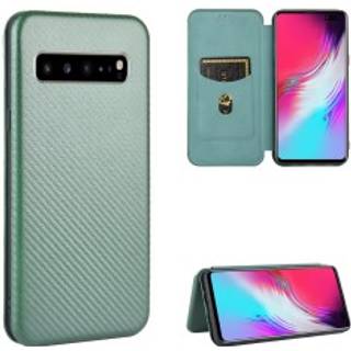 Samsung S10 Plus Flip Case Kortrum CarbonDreams Grøn
