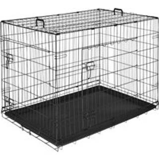 Hundebur Luna, sammenklappelig, med 2 døre - 108 x 71 x 76 cm