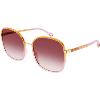 Chloé Kvinde CH0031S 008 Solbriller Injiceret Gul Orange Firkantet Skygge