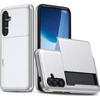Samsung Galaxy S24 FE Hybrid Cover med Glidekortholder - Sølv