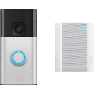 Ring Battery Video Doorbell (Satin Nickel) + Chime (2nd Gen) - EU Plug