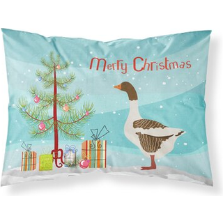 """" Caroline's Treasures Pomeranian Rogener Goose Christmas Pillowcase Standard Multicolor """"