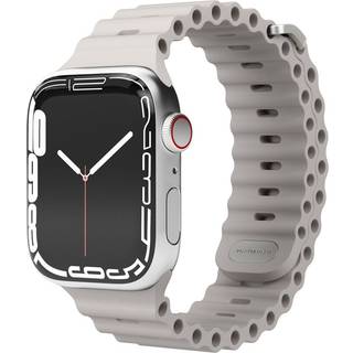 Vonmählen Apple Watch (42/44/SE/45/46/49mm) Wave Band 2 Genanvendt Silikone Rem - Grå