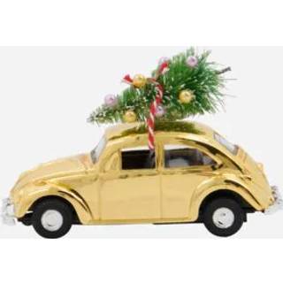 Dekoration, Mini Xmas car, Gylden