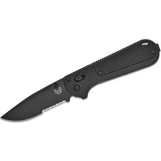 Redoubt foldekniv, sort, savtakket