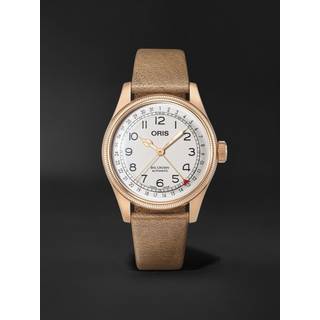 Oris - Marylebone Cricket Club Big Crown Father Time Limited Edition Automatic 40mm Bronze and Leather Watch, Ref. No. 01 754 7741 3161-Set - Men - Metallic