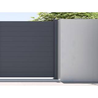 Hegnsudstilling til at installere H182 x L178.3 i antracitgrå aluminium - NAZARIO