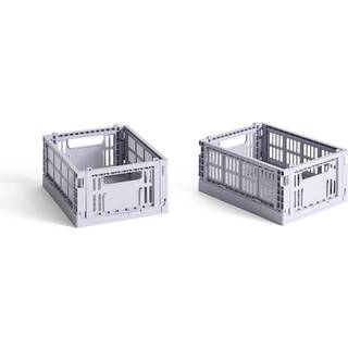 HAY - Colour Crate Mini förvaringslådor 2-pack Lavender - Kurve og æsker - Lilla - Plast