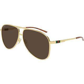 Gucci Mand GG1677S 002 Solbriller Metal Guld Brun Pilot