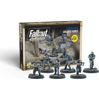 Modiphius Entertainment Ltd Fallout Wasteland Warfare: Enclave -Assault Force - 6 Miniatures 32mm Ubestemte kvalitetsharpiksfigurer Capital Wave