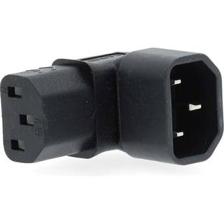 Vinklet C14 til C13 apparatstik adapter | PRIS-MATCH