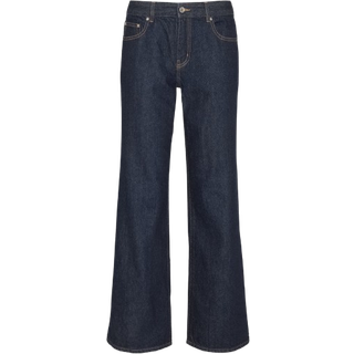 Gina Tricot-Low wide jeans-wide jeans-Blå-32-Dame