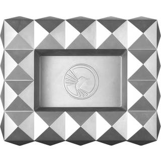 COLIBRI cigar askebæger metal "Quasar" sølv metallisk med 6 hvileområder 25.4 x 20.3 x 5.1cm