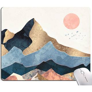 Mountain Mouse Pad Natural Art Mouse Pad Mus Mat Square Vandt?t musepude Luk-gummi Base Mousepads til Office Laptop Computer 95x79x012 tommer bje