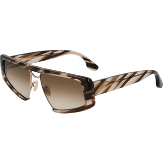 Victoria Beckham Kvinde VB247S 318 Solbriller Metal Grøn Firkantet Normal