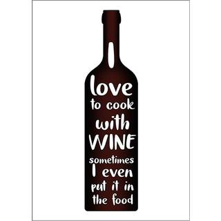 Plakat I Love To Cook With Wine